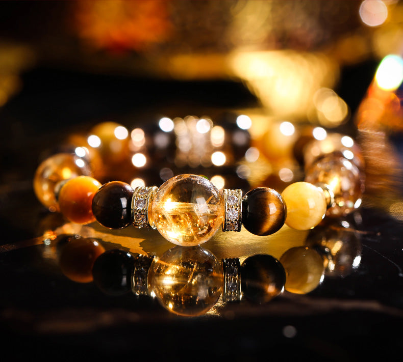 Tiger Eye & Citrine Abundance Attraction Bracelet