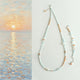Sunset Horizon Beaded Necklace & Wrap Bracelet – Aquamarine, Moonstone & Sunstone Dual Wear Jewelry