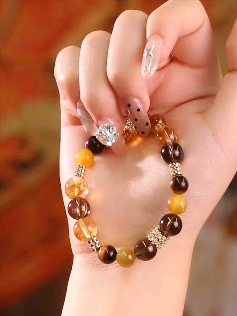 Tiger Eye & Citrine Abundance Attraction Bracelet