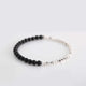 Sterling Silver & Obsidian Contrast Beaded Energy Bracelet