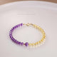 Golden Citrine & Amethyst Energy Balance Crystal Bracelet