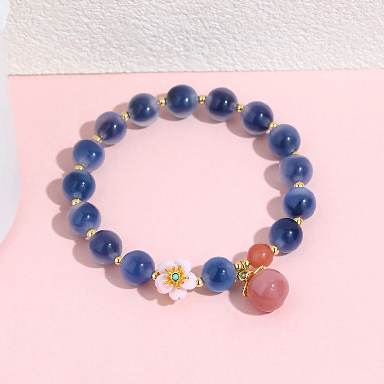 Peach Blossom Romance South Red Agate Bracelet
