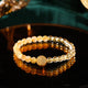 Golden Citrine Wealth-Attracting Bracelet with Gold Coin Char