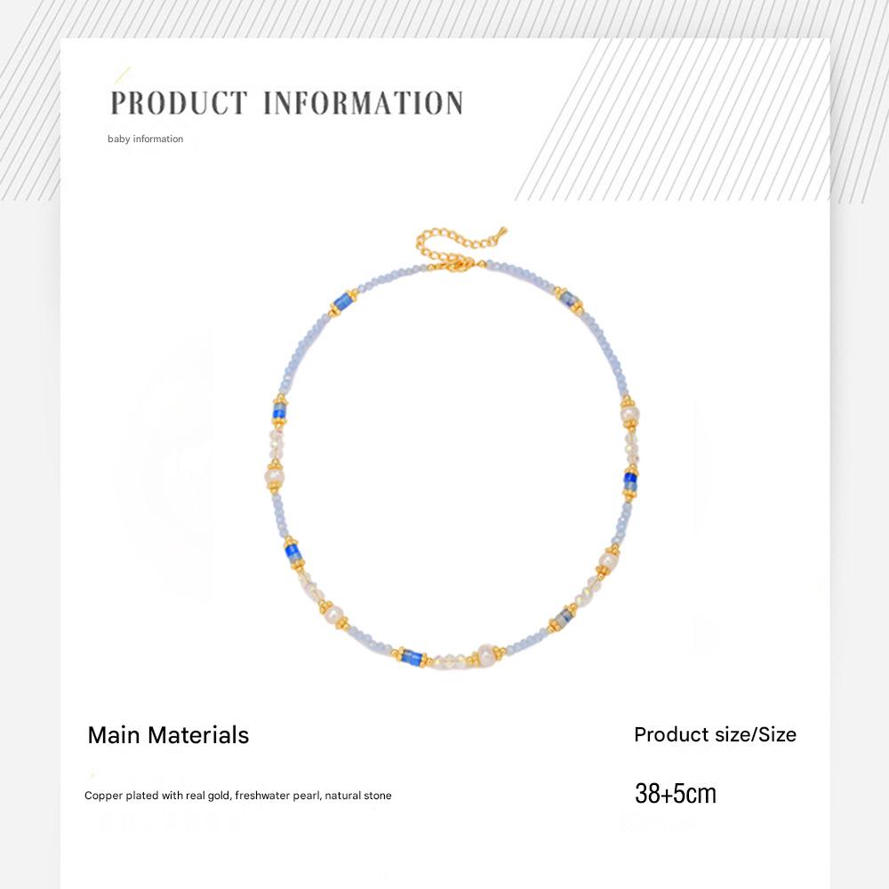 Necklace with beads on a white background, labeled 'Product Information'.