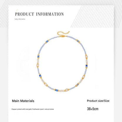Necklace with beads on a white background, labeled 'Product Information'.
