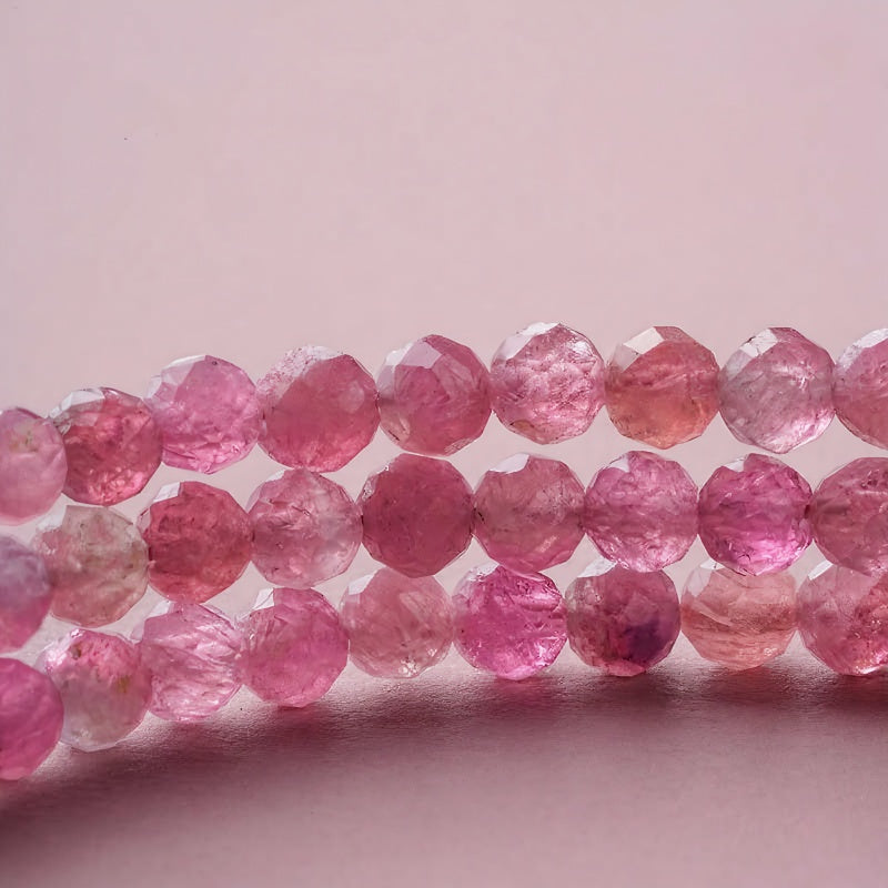 2-in-1 Pink Tourmaline & Green Garnet Beaded Jewelry – Wear as Necklace or Double-Layer Bracelet with Butterfly Charm