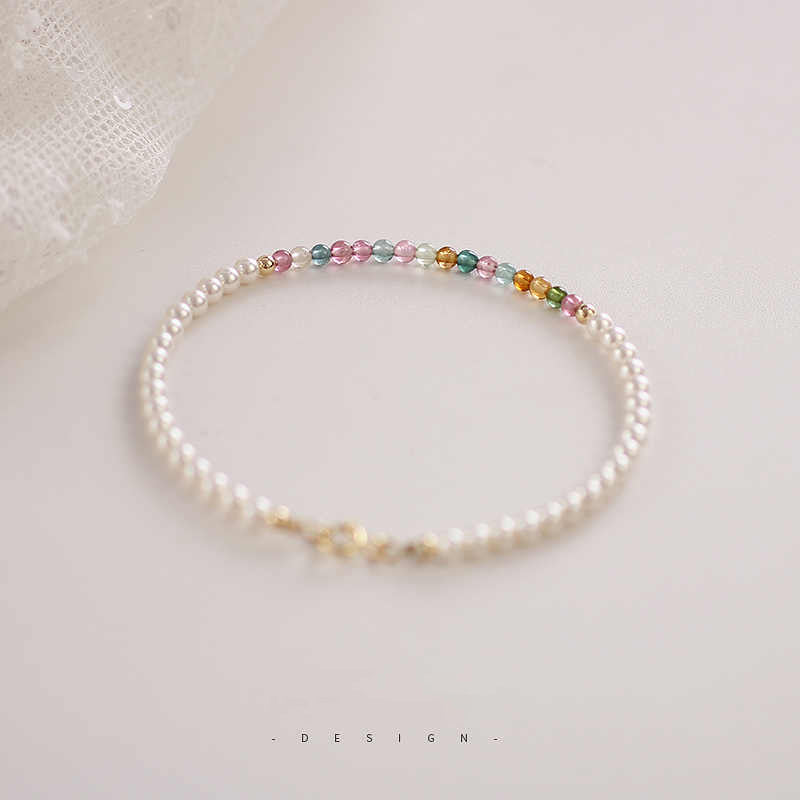 Multicolor Tourmaline & Freshwater Pearl Beaded Bracelet – Radiance & Romance Design
