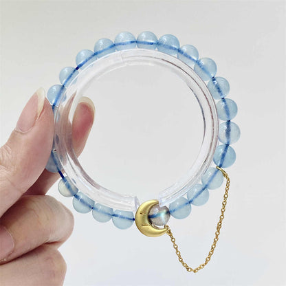 "Ocean Whisper" Aquamarine and Kyanite Crystal Healing Bracelet