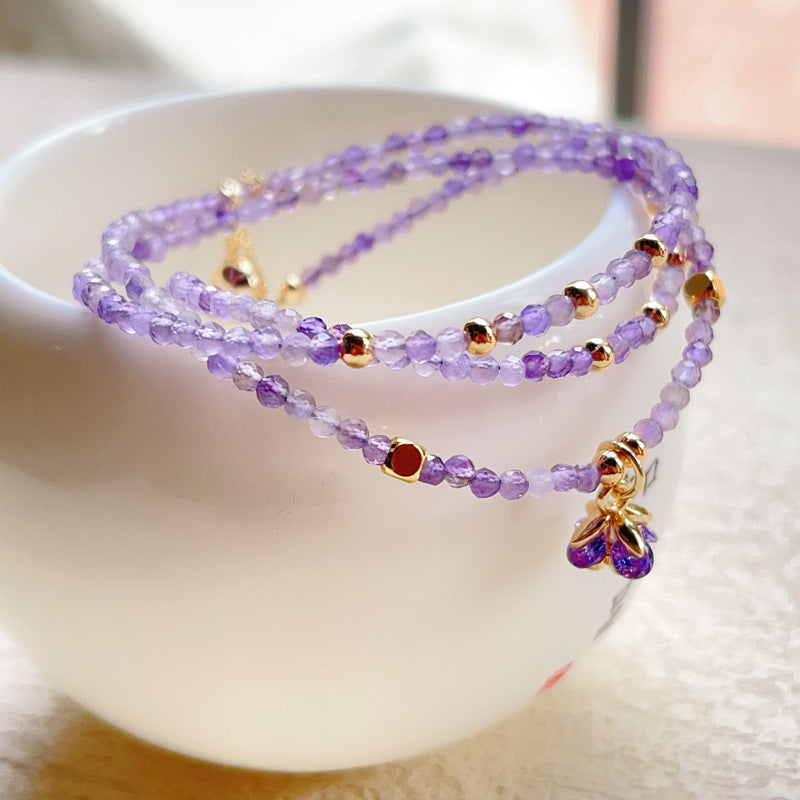 Amethyst Blossom Multi-Wrap Bracelet & Necklace – Calm, Focus & Elegance
