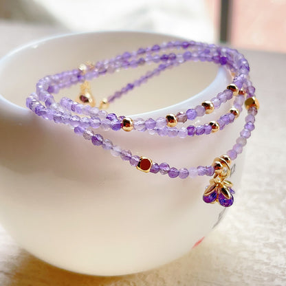 Amethyst Blossom Multi-Wrap Bracelet & Necklace – Calm, Focus & Elegance