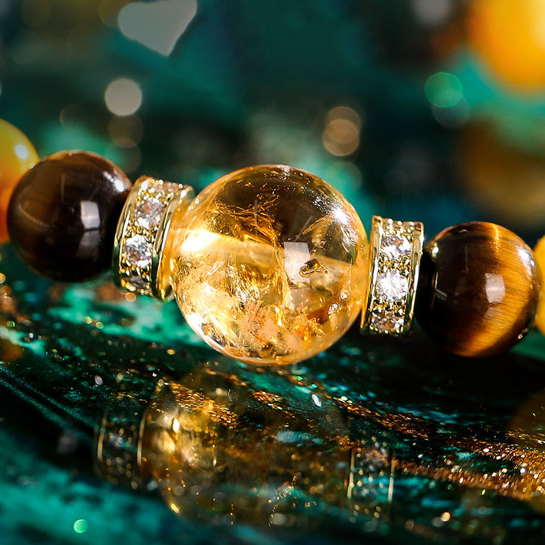 Tiger Eye & Citrine Abundance Attraction Bracelet