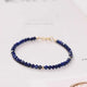 Faceted Natural Lapis Lazuli Crystal Bracelet with Gold Bead Accents – Calming & Protective Energy