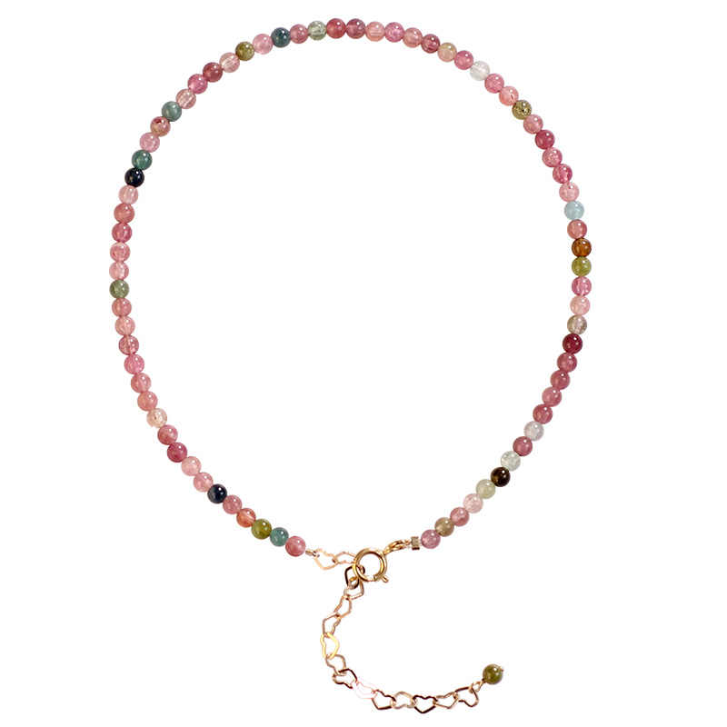 Small Faceted Tourmaline Bracelet – Natural Multicolor Healing Crystals for Love & Charm