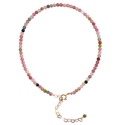 Small Faceted Tourmaline Bracelet – Natural Multicolor Healing Crystals for Love & Charm