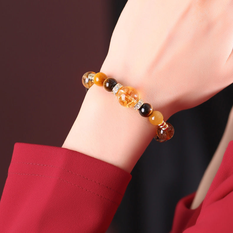 Tiger Eye & Citrine Abundance Attraction Bracelet