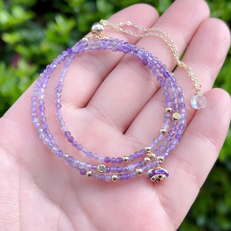 Amethyst Blossom Multi-Wrap Bracelet & Necklace – Calm, Focus & Elegance