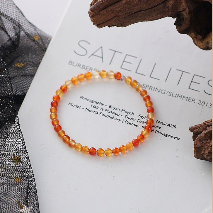 Carnelian Confidence & Vitality Bracelet – 4mm / 6mm / 8mm Beads