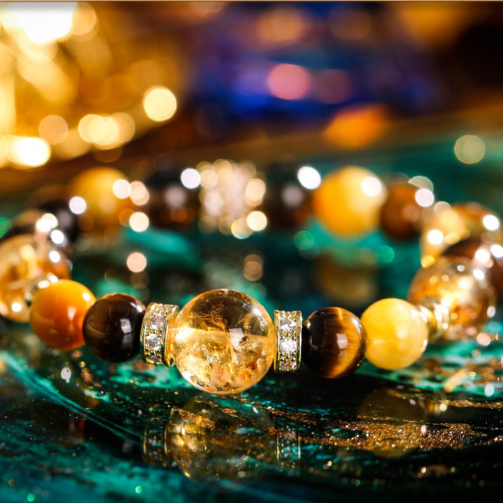 Tiger Eye & Citrine Abundance Attraction Bracelet