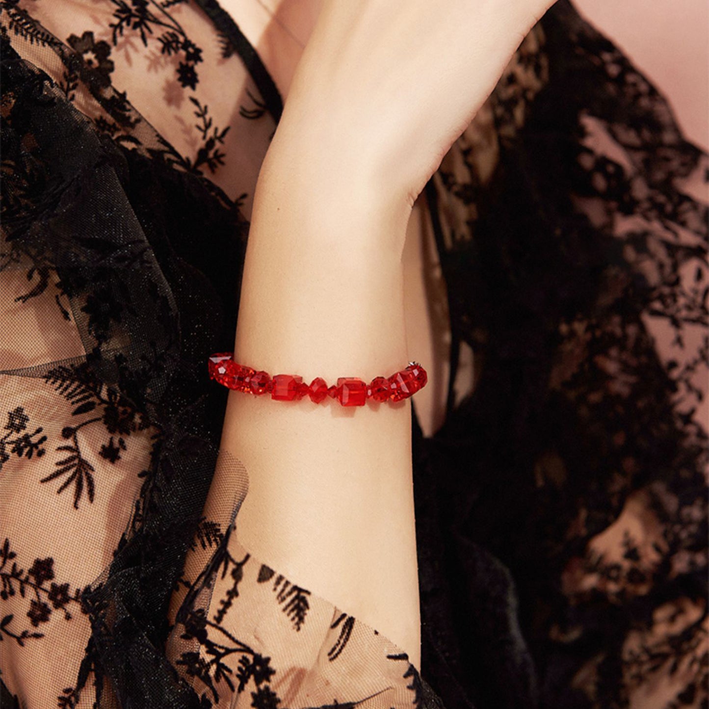 Cubic Cut 6-Color Crystal Bracelet with Zodiac Series Compatible