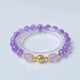 Lavender Amethyst Harmony Bracelet with Golden Lotus Beads
