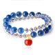 Peace Fruit Double-Layer Crystal Bracelet – Apple Charm Edition