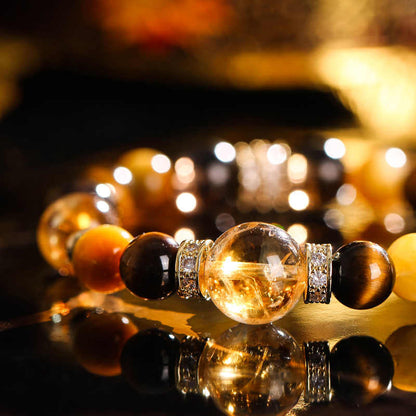 Tiger Eye & Citrine Abundance Attraction Bracelet