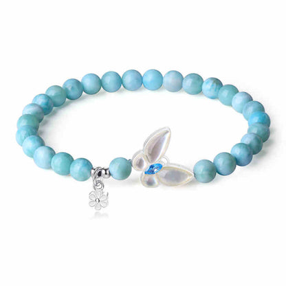 Ocean Breeze Charm Bracelet – Mermaid Tail, Butterfly & Shell Collection