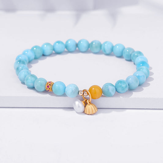 Ocean Breeze Charm Bracelet – Mermaid Tail, Butterfly & Shell Collection