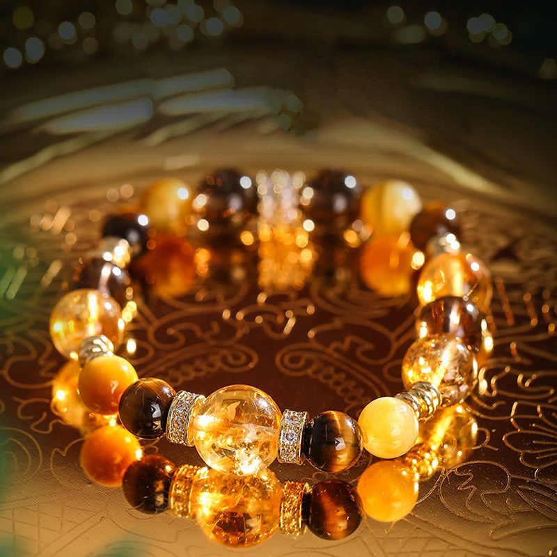 Tiger Eye & Citrine Abundance Attraction Bracelet