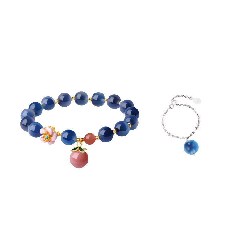 Peach Blossom Romance South Red Agate Bracelet