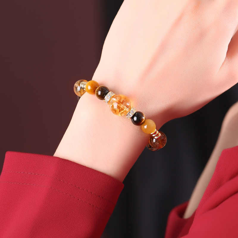 Tiger Eye & Citrine Abundance Attraction Bracelet