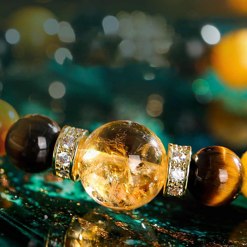Tiger Eye & Citrine Abundance Attraction Bracelet