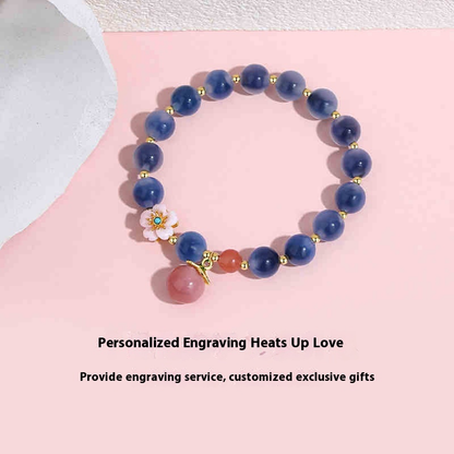 Peach Blossom Romance South Red Agate Bracelet