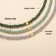 Green Jade Beaded Necklace with Plated Gold Bead – Prosperity & Harmony