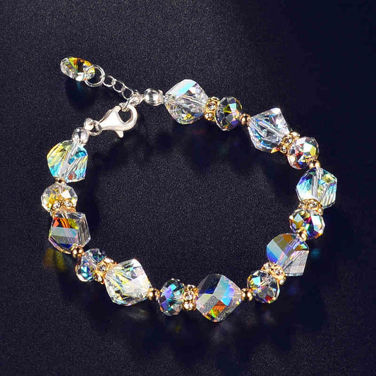 Sparkling Love  Austrian Crystal Bracelet Red | Clear | Champagne Gold
