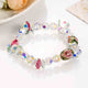 Pink Rose Clear Sparkling Austria Crystal Bracelet