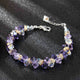 Aurora Crystal Cluster Charm Bracelet – Multicolor Glamour Edition