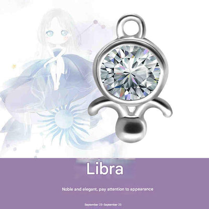 Cubic Cut 6-Color Crystal Bracelet with Zodiac Series Compatible