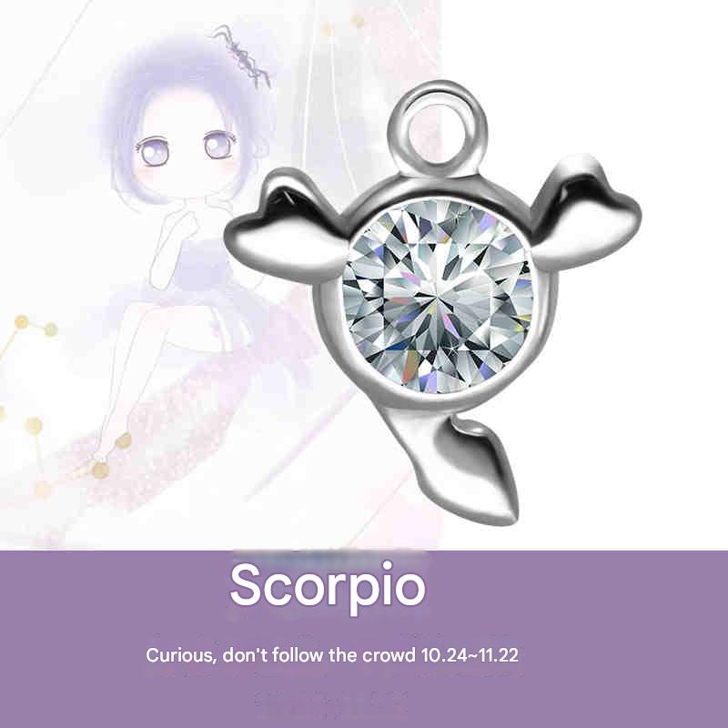 Cubic Cut 6-Color Crystal Bracelet with Zodiac Series Compatible
