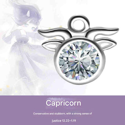 Cubic Cut 6-Color Crystal Bracelet with Zodiac Series Compatible
