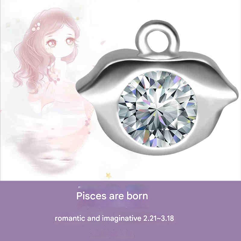 Cubic Cut 6-Color Crystal Bracelet with Zodiac Series Compatible